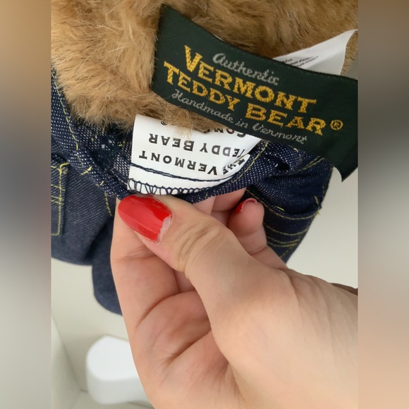 Vintage 2010 Biker VERMONT TEDDY BEAR Authentic Made in Vermont 15 Inches EUC - Picture 7 of 16